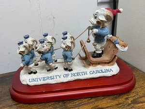 UNC Tar Heels Rameses Holiday Sleigh 2001 Slavic College Treasures Figur - Bild 1 von 7