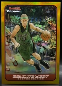 2006-07 Bowman Chrome GOLD Refractor Delonte West 04/50 NM #2 Celtics Cavs RARE - Bild 1 von 10