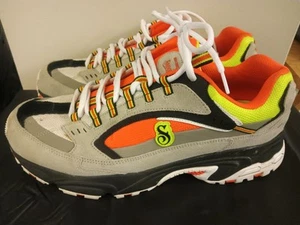 Skechers X Snoop Dogg Stamina-SNOOP 91 Gray Orange Shoes Mens 13 - Picture 1 of 5