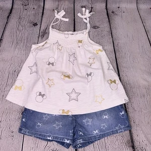 Gap Disney Minnie Mouse Tank and Denim Shorts Set 4T Mickey Mouse - Picture 1 of 9