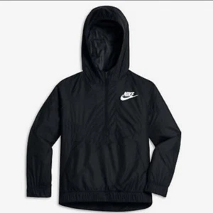 Girls Nike Windrunner Lightweight Pullover Hooded Half ZIp Small Black Hoodie - Picture 1 of 2