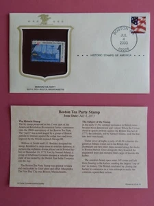 Boston Tea Party First Day Cover Stamp July 4th 2003 Historic Stamps of America - Picture 1 of 2