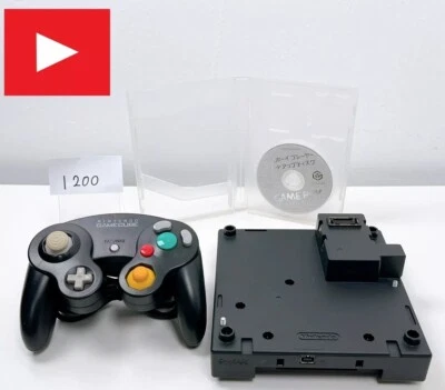 GameBoy Player Noir avec Disque de Démarrage, Manette Nintendo DOL-017 DOL-00... - Photo 1/4