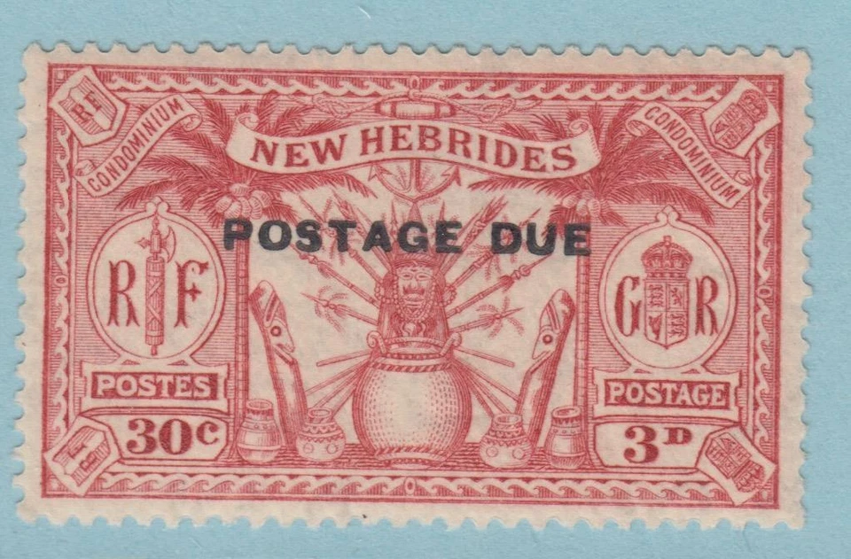 BRITISH NEW HEBRIDES J3 SG D3 MINT HINGED OG * NO FAULTS EXTRA FINE! - PQD - Image 1 of 1