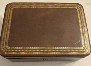 Tiffany Jewelry Box Mens Leather Suede Accessories 8.5 x 11 x 4D Mono XNU Unused - Picture 1 of 15