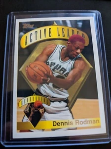 1995 Topps Active Leaders Rebounding - Dennis Rodman #2  Spurs Bulls Last Dance - Picture 1 of 2