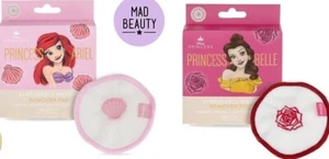 Disney Prinzessin Belle oder Arielle Reinigung wiederverwendbare Make-up Entferner Pads 3er Set - Bild 1 von 9
