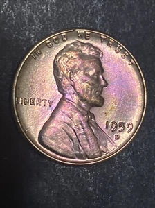 Unzirkuliert 1959 D Lincoln Memorial ~ Cent. Super coole Farben 🔥🔥🔥 - Bild 1 von 3
