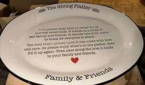 10 Strawberry Street White Platter Serving Plate Dish Oval the giving platter - Picture 1 of 5