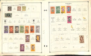 Dahomey Stamp Collection on 34 Scott International Pages, 1901-1975 French - Picture 1 of 16