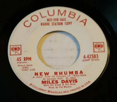 Miles Davis New Rhumba 1962 b/w Slow Samba 442583 RS Copy 7" 45rpm Vg+/Vg++ Oop - Image 1 of 4
