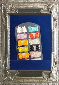 CrAzY OHRRINGE OHRSTECKER GUMMIBÄR GUMMIBÄRCHEN FARBVARIANTEN silber - Bild 1 von 14