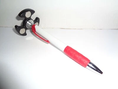 RED FIDGET SPINNER RETRACTABLE PEN WITH COMFORT GRIP BLACK INK - Image 1 of 3