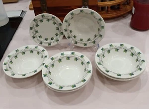 Vintage Syracuse China Concord Ivy 6 Small Bowls 1 Bread & Butter Plate - Picture 1 of 24