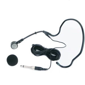 Dynamic Headset Microphone For Console Mixer Amplifier 5m Wire 6.35mm Plug - Picture 1 of 8