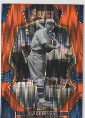 MLB BABE HERMAN #107 Brooklyn Dodgers SLUGGER 2023 Panini Select Orange Prizm Foto 1 de 2
