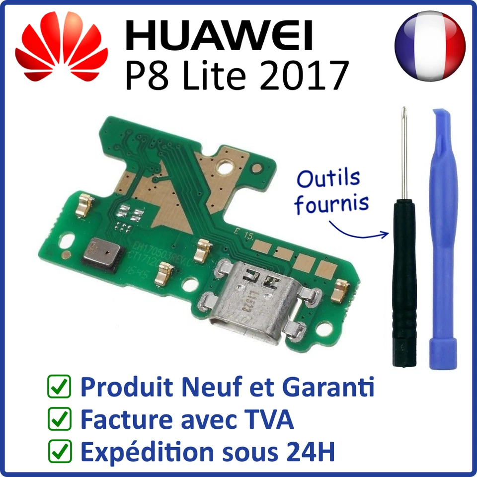 NAPPE CIRCUIT CONNECTEUR DE CHARGE DOCK USB ET MICRO DU HUAWEI P8 LITE 2017  - Photo 1/4