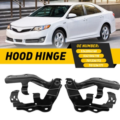 Hood Hinge Set For 2012-2014 Toyota Camry Driver and Passenger Side 5341006190 - Image 1 of 4