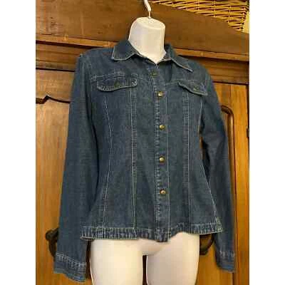 Emma James Blue Jean Denim Long Sleeve Jacket size M NWOT - Image 1 of 4