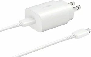 25w Type USB-C Fast Wall Charger+6FT Cable For Samsung Galaxy Tab S7 FE 5G - Picture 1 of 4