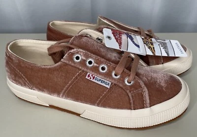Superga женщин 2750 румяна розовый бархат кроссовки Fantasia коллекции размер 6,5 новый - Изображение 1 из 4