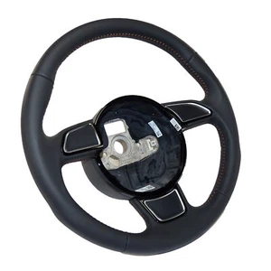 3-Speichen Lenkrad Lederlenkrad Audi A3 8V A4 8K A5 8T 13-16 Leder schwarz braun - Picture 1 of 5