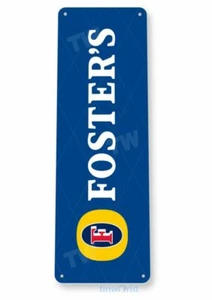 FOSTERS LAGER 11X4 TIN SIGN BAR PUB BREWING COMPANY BEER SPIRITS TAVERN - Picture 1 of 1