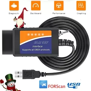 ELM327 USB OBD2 Scanner For Ford F150 F250 Lincoln Mazda Mercury Code Reader - Picture 1 of 12