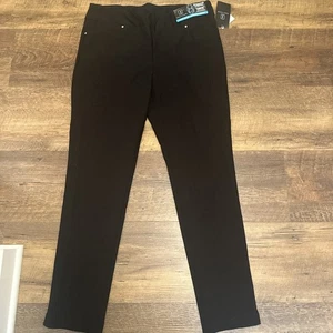 NWT PGA Tour Black Tummy Control Golf Pants Sz XL Skinny Leg Stretch - Picture 1 of 4