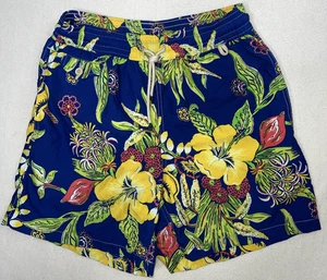 Men Sz Small Polo Ralph Lauren Swim Trunks Tropical Print Board Shorts Lined - Picture 1 of 9