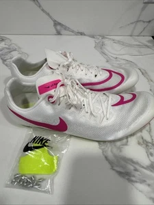 Men Nike JA Fly 4 White Sail Hyper Pink Light Track Spikes DR2741-100 Size 10.5 - Picture 1 of 6