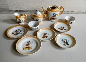11 Piece Vtg. Mickey Mouse Tea Set Hand Painted Lusterware Dishes Replacement - Picture 1 of 14