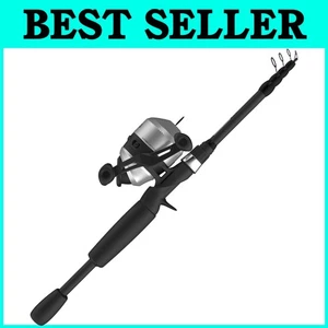 Lightweight 6' Telescopic Fishing Rod and Spincast Reel - Ideal for All Anglers - Picture 1 of 12