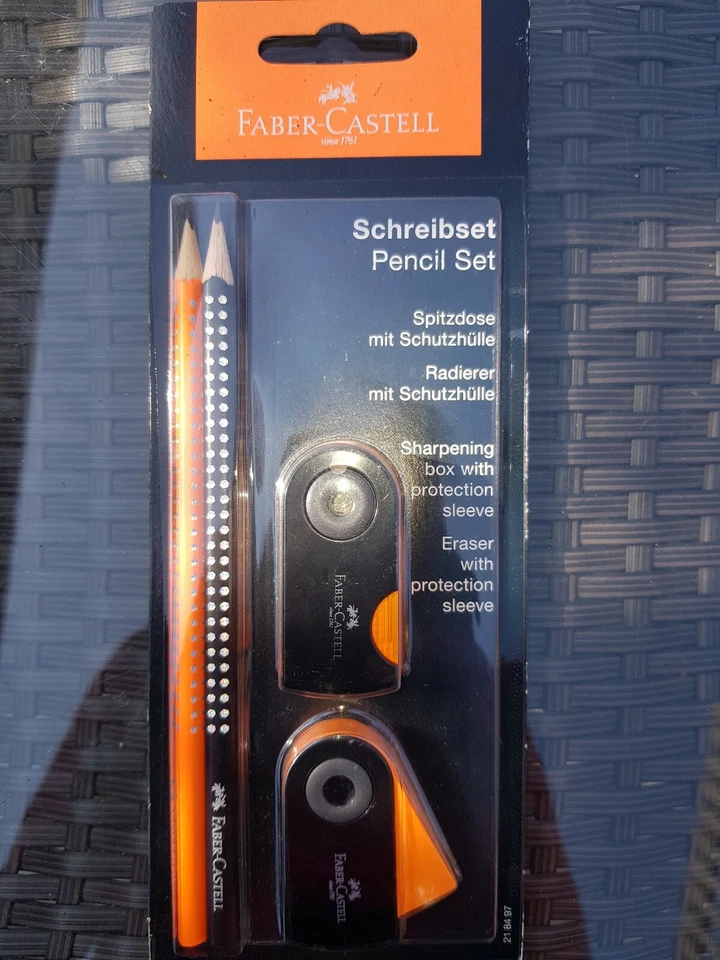 Faber-Castell 218494 - Schulset, 4-teilig mit Neon Orange NEU - Bild 1 von 1