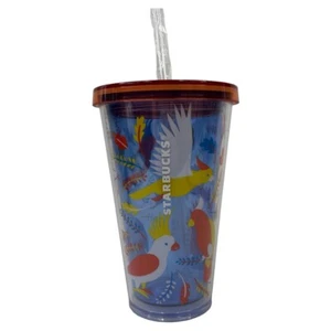 Starbucks Tropical Birds 16 Oz Cold Cup - Picture 1 of 9