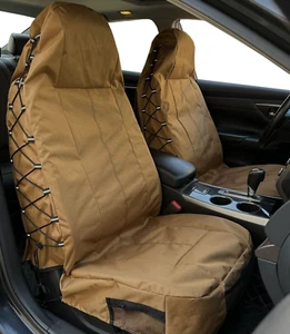 For TOYOTA TACOMA TRD 2016-2023 Seat Covers Coyote Tan Canvas Tactical Front - Picture 1 of 4