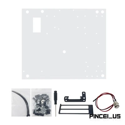 MATX custodia PC media trasparente acrilico telaio aperto dissipazione calore pe66 - Immagine 1 di 4