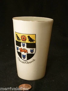 Antigua copa de porcelana Oxford CHRIST CHURCH COLEGE con H Goss crestada China - Imagen 1 de 5