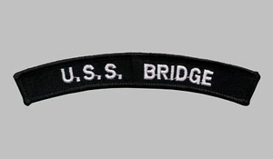 US Navy AOE-10 T-AOE-10 USS Bridge Fast Combat Support Ship UIM Rocker Tab (03) - Foto 1 di 1