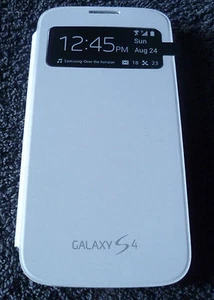 Genuine Samsung Galaxy S4 Premium S View Cover - White - Picture 1 of 4