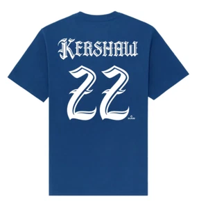 LA Dodgers x Mister Cartoon x Nike - Clayton Kershaw Blue T-Shirt - Medium - New - Picture 1 of 2