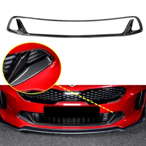For Kia Stinger 2018-23 Carbon Style ABS Front Bumper Center Grille Grill Cover - Picture 1 of 7