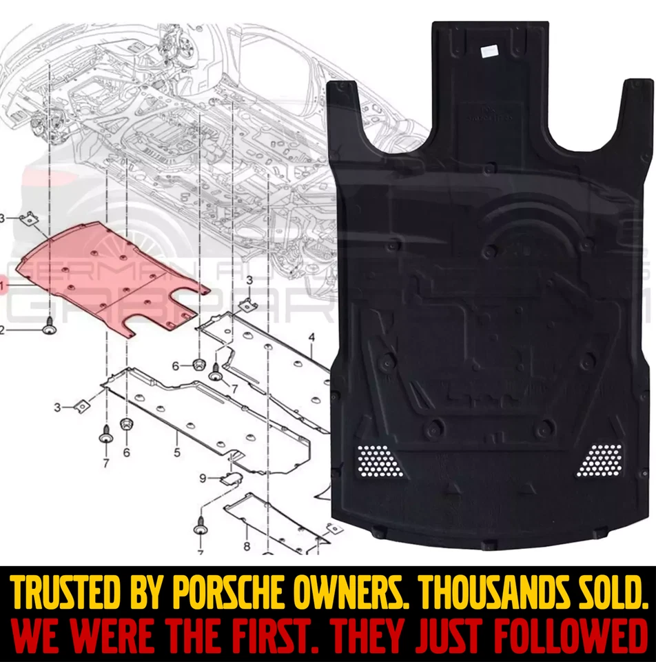 Porsche Panamera 2010-2016 Under Engine Radiator Splash Shield Cover 97050411705 - Image 1 of 4