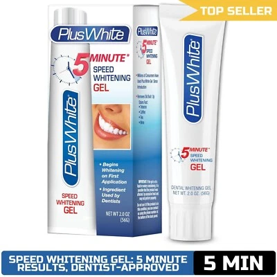 Gel blanqueador Plus White Speed resultados de 5 minutos, aprobado por dentista, mancha dental R Foto 1 de 4