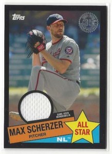 2020 Topps Series 2 Max Scherzer 1985 35th Anniversary Black Jersey Relic #/199
