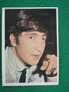 VINTAGE 1964 TOPPS TRADING CARD BEATLES DIARY #42A GEORGE HARRISON USA ROCK ROLL - Picture 1 of 2