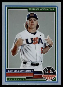 2023 Panini Stars & Stripes CARSON MONTGOMERY SILVER PRIZM #76 - Picture 1 of 2