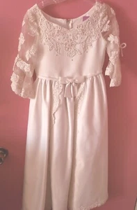 #7*- NEW "MERRY MAX" ♡ SIZE 5 WHITE ♡ FLOWER GIRL BIRTHDAY PAGEANT RECITAL DRESS - Picture 1 of 6