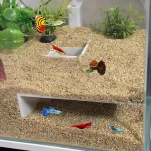 PLA Black/White Square Underground Corner Tunnel for Aquarium Cave Aquatic Fish - Picture 1 of 25