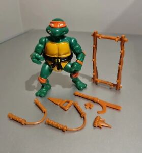Rare Teenage Mutant Hero Turtles Michelangelo, Mikey Figure 1988 100% Complete